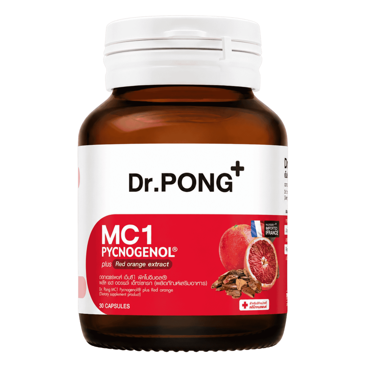 Dr.PONG MC1 Pycnogenol plus Red Orange Extract, 30 Capsules