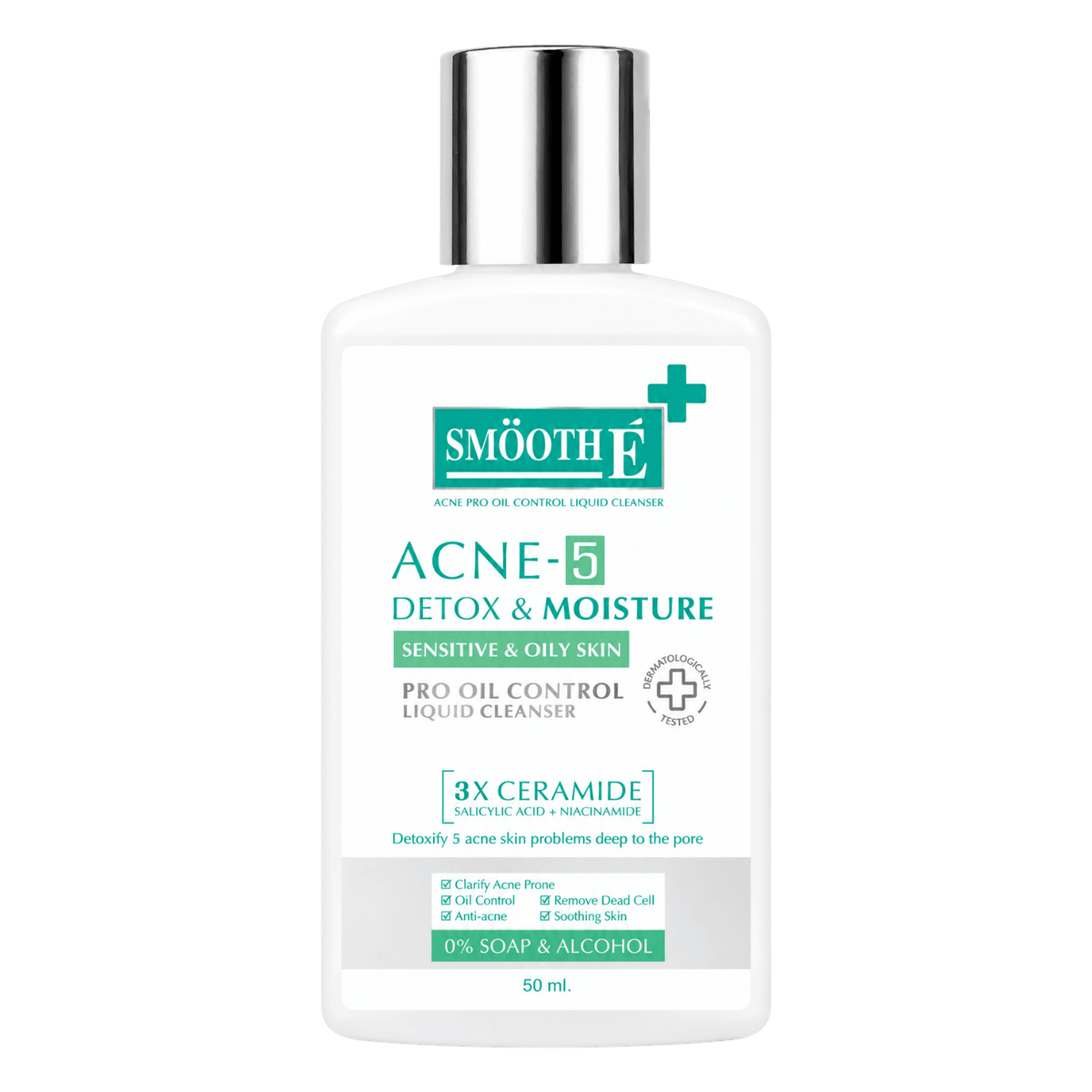 Smooth E Acne-5 Detox & Moisture Liquid Cleanser 50 ml