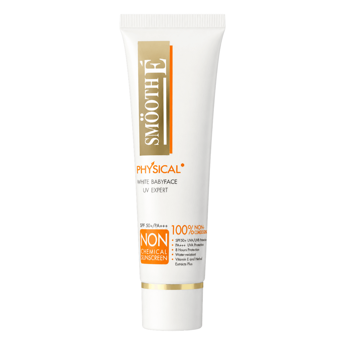 Smooth E Physical White Chemical-Free Sunscreen SPF 50+ PA+++ White 15 g