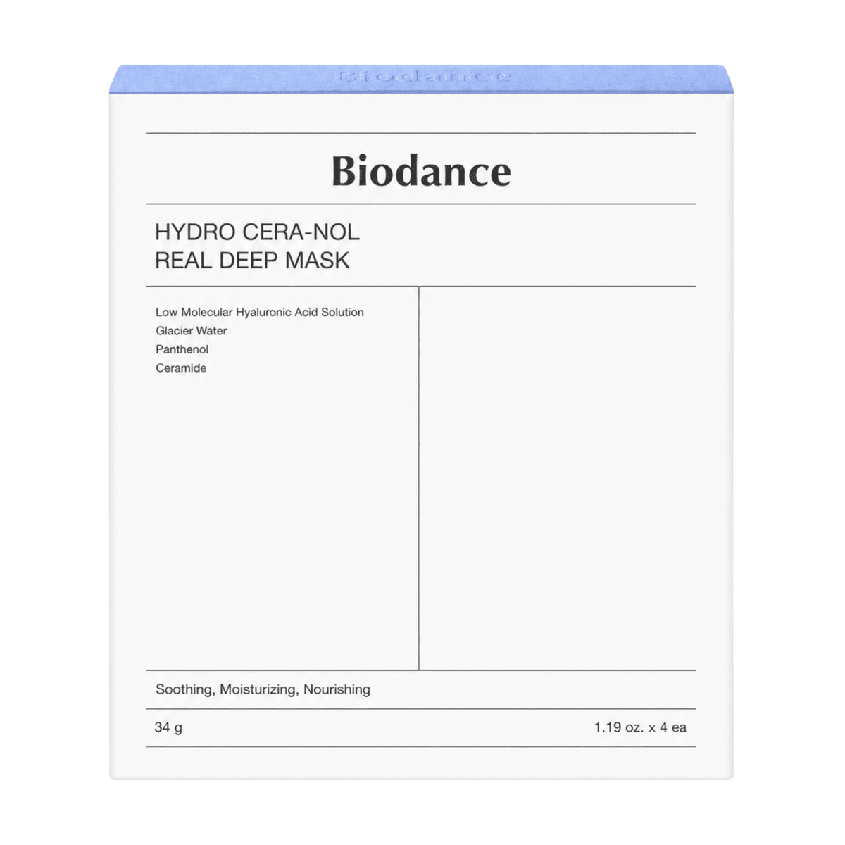 Biodance Hydro Cera Nol Real Deep Mask 34 g x 4