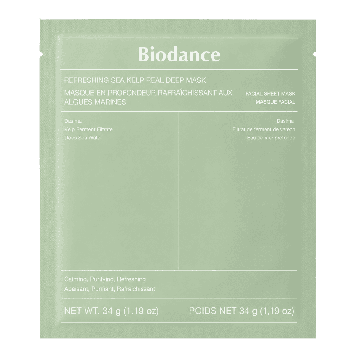 Biodance Refreshing Sea Kelp Real Deep Mask 34 g
