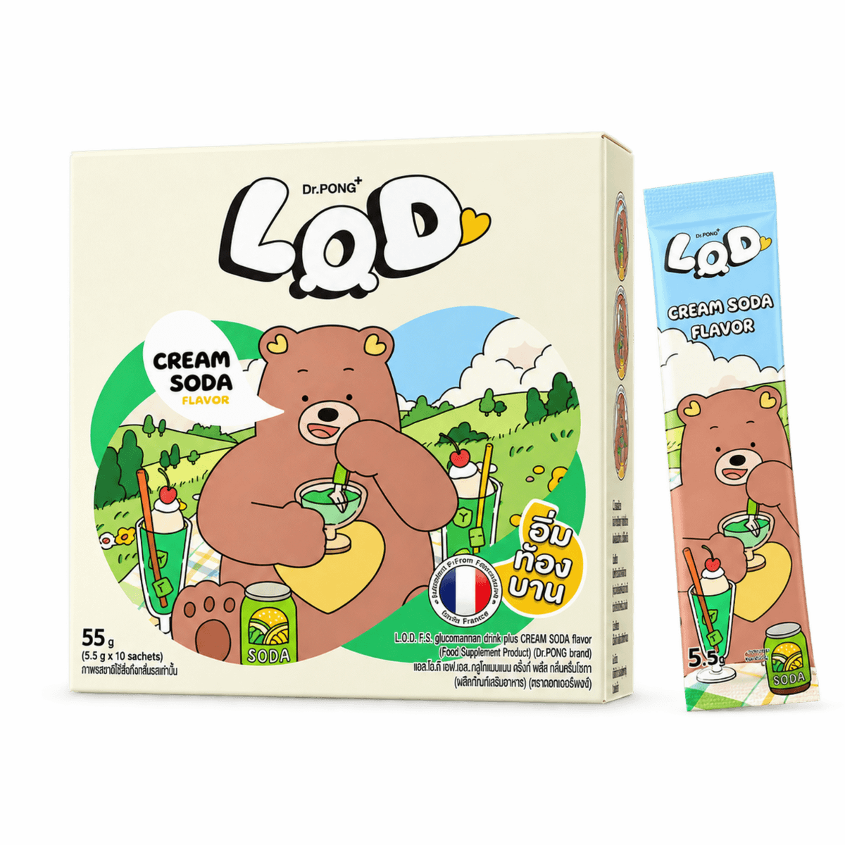 Dr.PONG LOD FS Glucomannan Drink Plus — Cream Soda 55 g