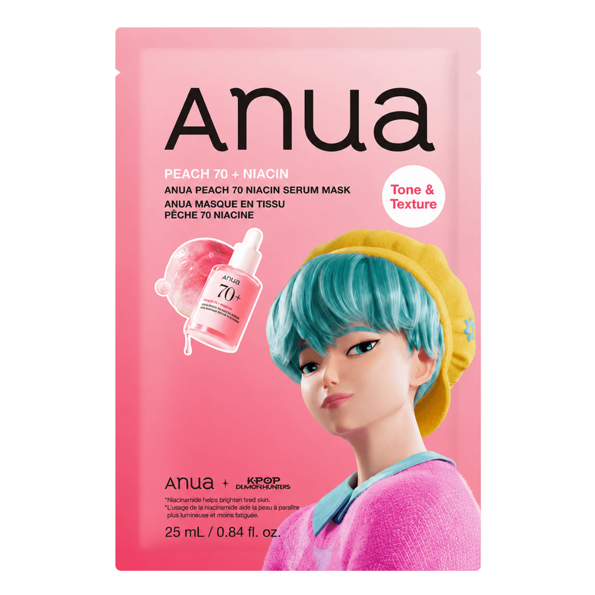 Anua x Kpop Demon Hunters Peach Serum Mask 25 ml